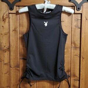 Playboy x Missguided Active Ruched Vest Tank Top Black size US 8